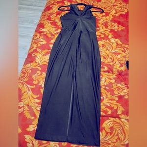 Sexy wrap front dress with split